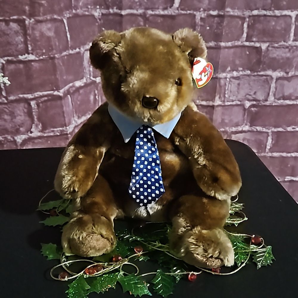 Ty Teddy Bear Hero with Collar & Tie NWT